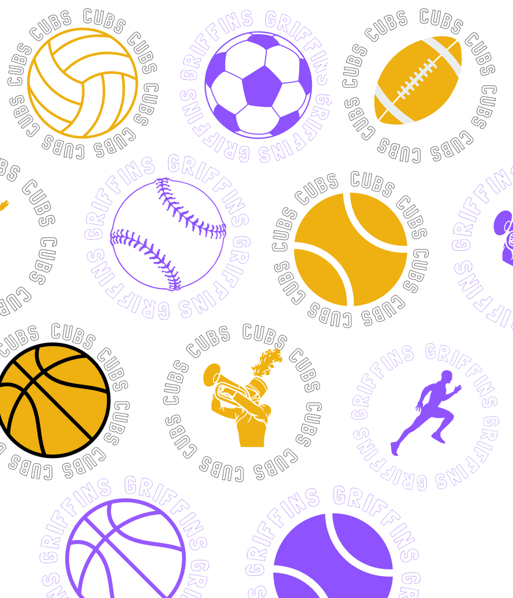Customizable - High School Spirit - 3 Inch Button - Multi Sport