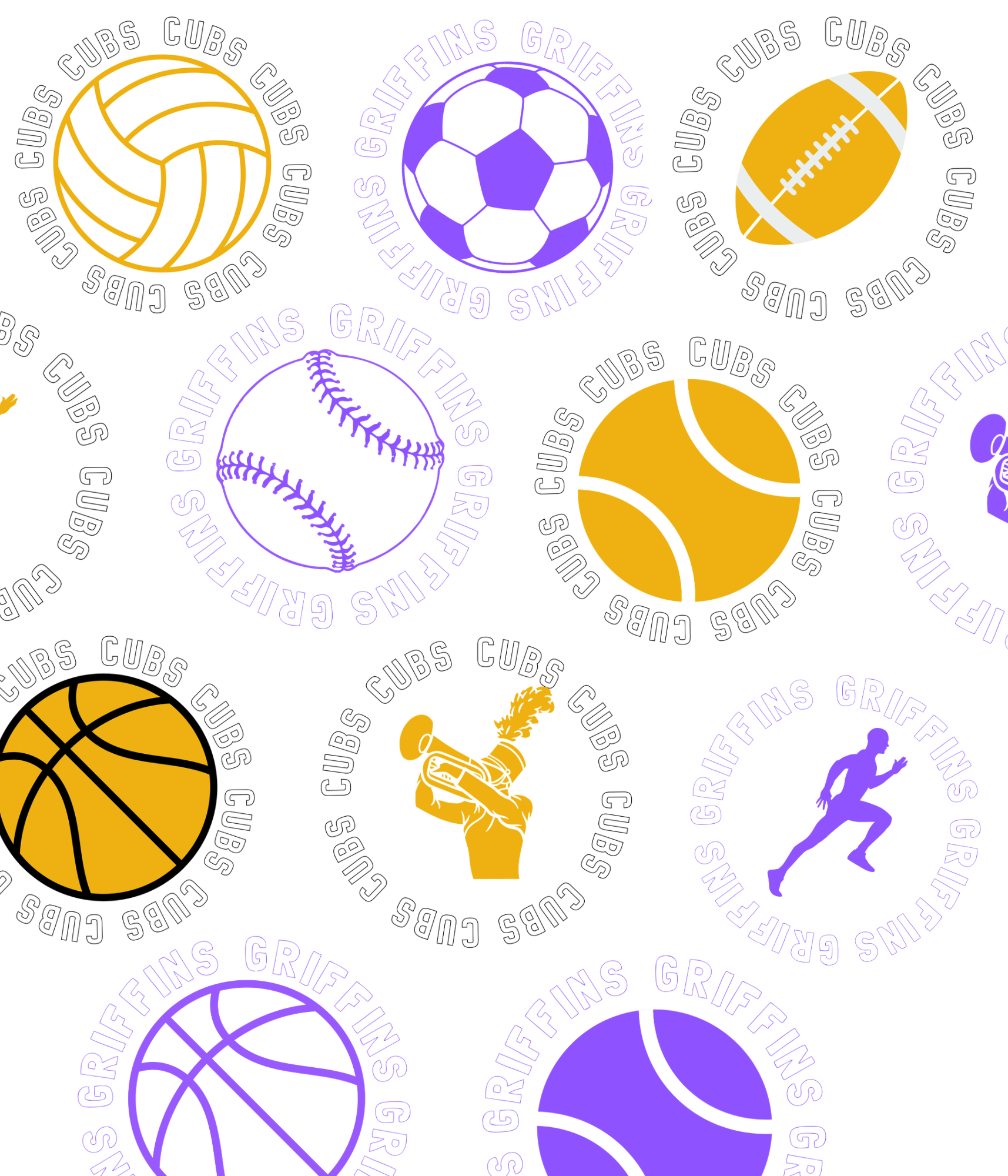 Customizable - High School Spirit - 3 Inch Button - Multi Sport
