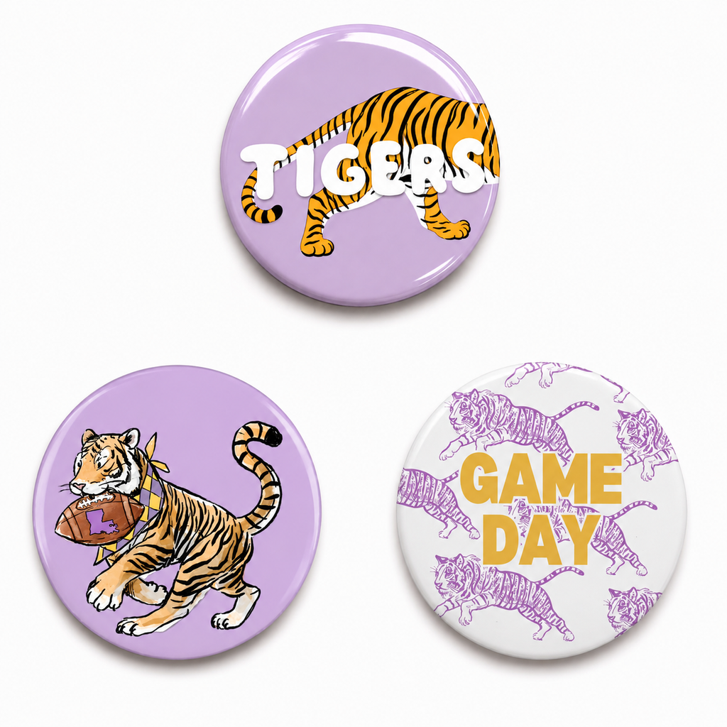 3 Pack - Tiger Gameday Favorites - 3 inch Button Set