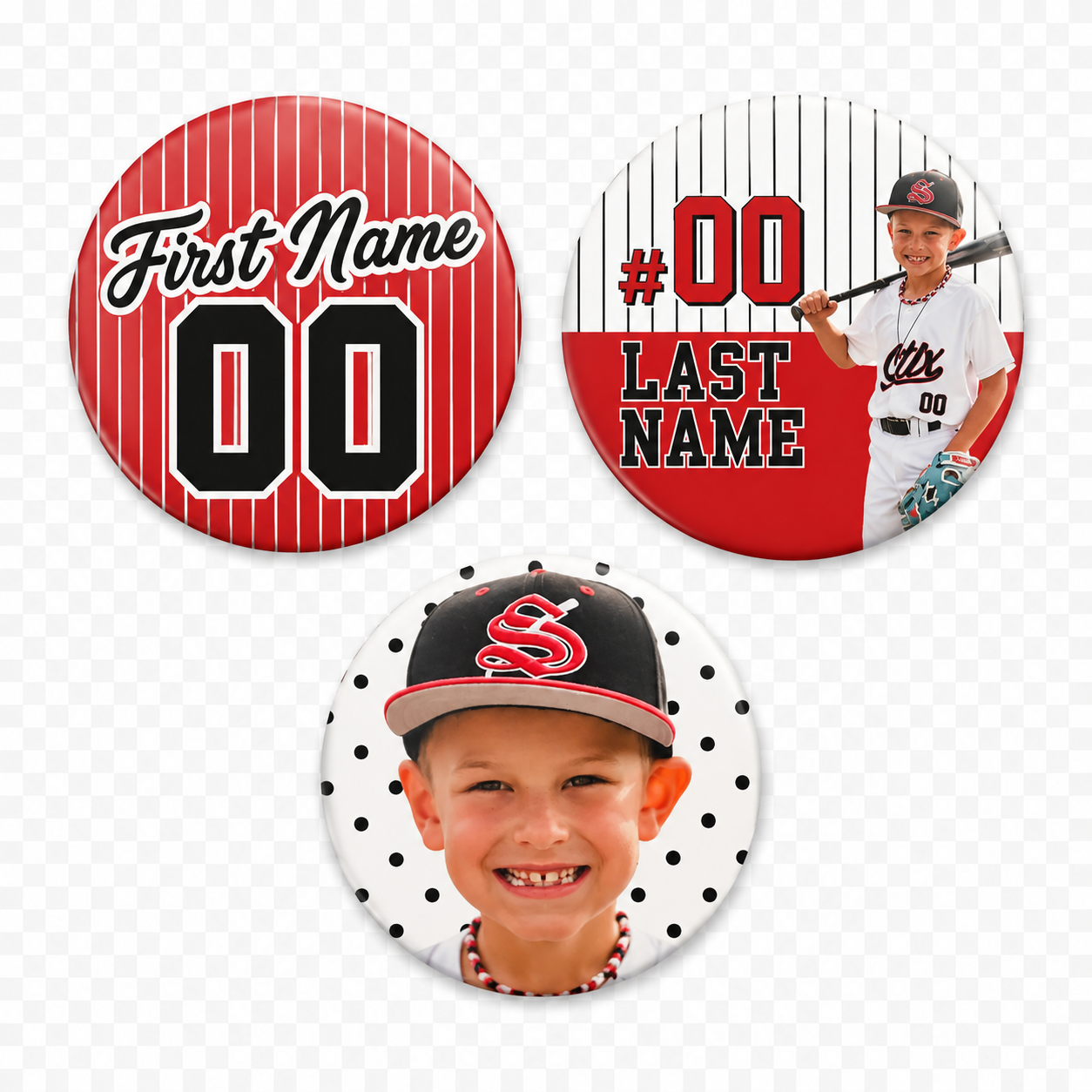 Custom - Any Sport - 3 Pack - 3 Inch Button