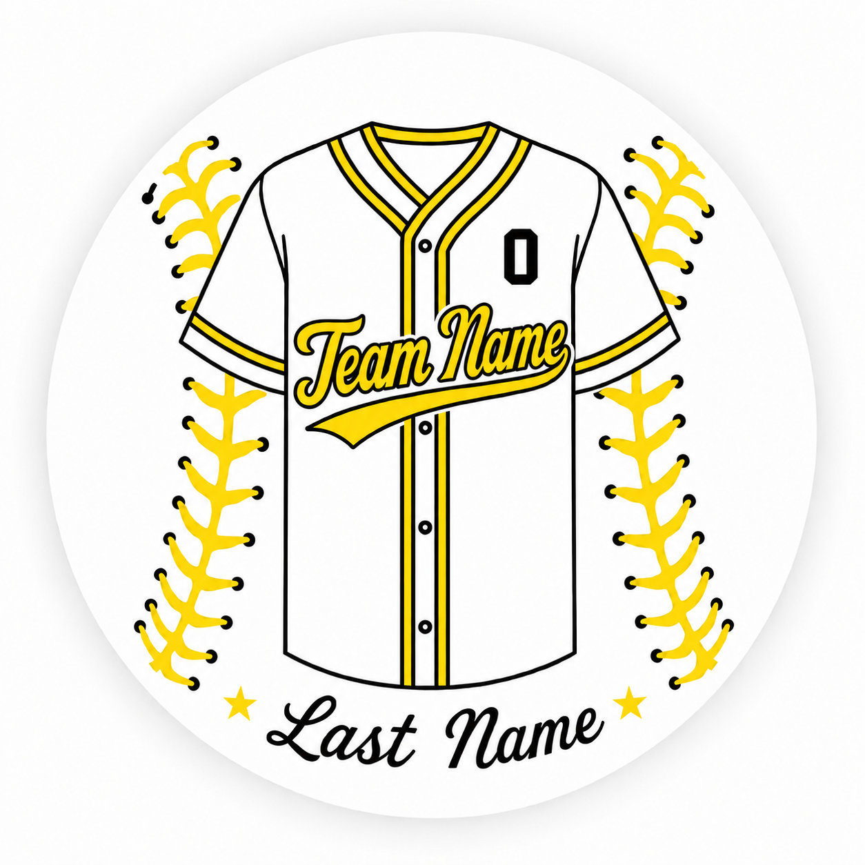 Custom Baseball Jersey - 01 - 2026 edit - 3 inch Button