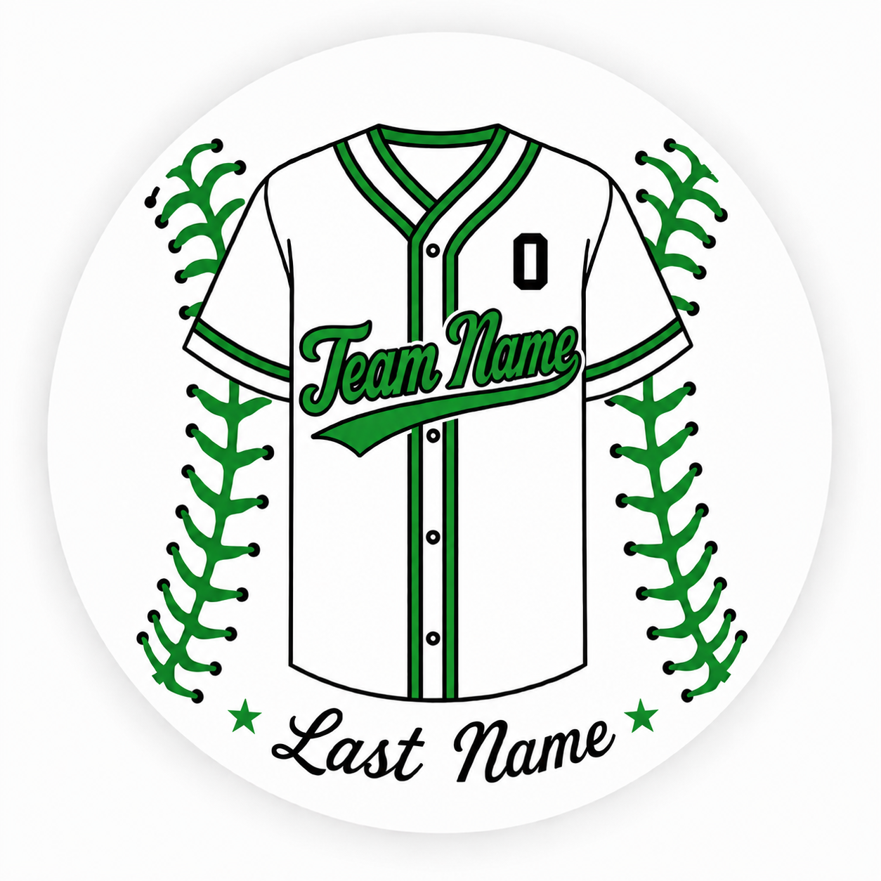 Custom Baseball Jersey - 01 - 2026 edit - 3 inch Button