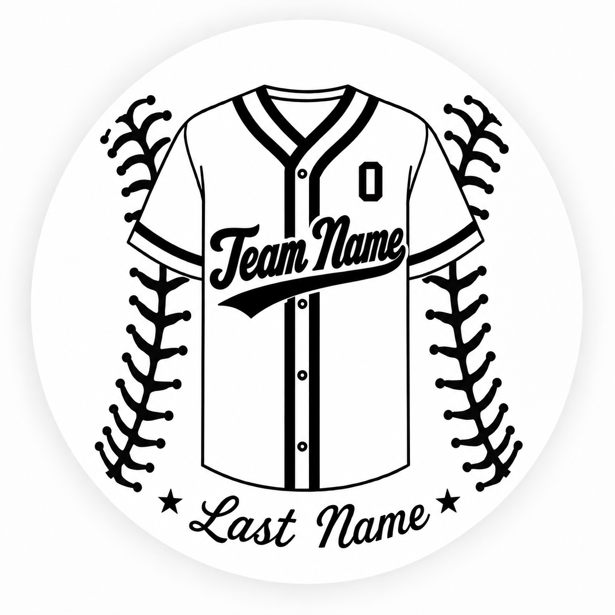Custom Baseball Jersey - 01 - 2026 edit - 3 inch Button