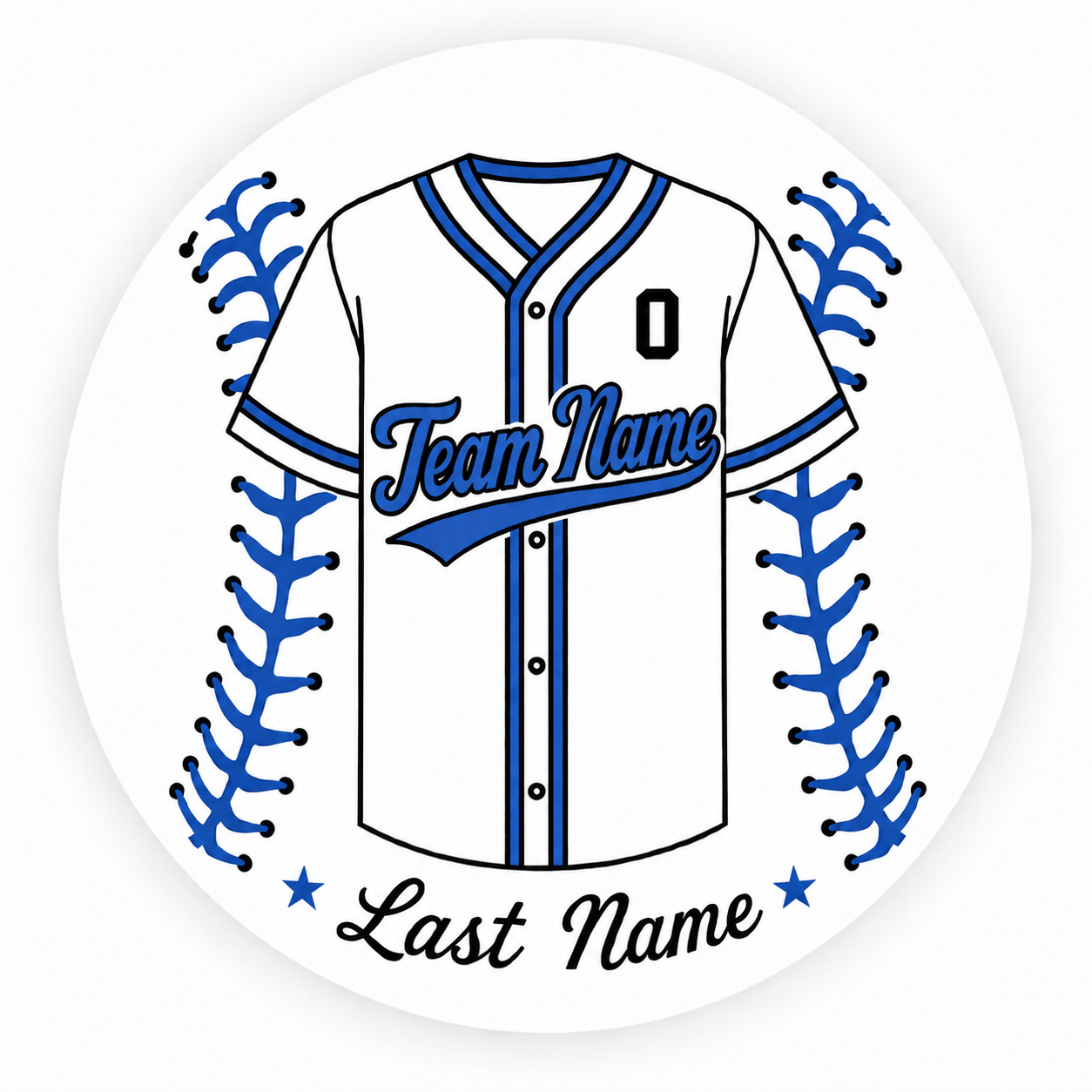 Custom Baseball Jersey - 01 - 2026 edit - 3 inch Button