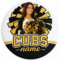 Custom Cheer Button - With Photo - 3 inch Button