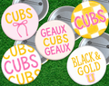 5 pack - Cubs - BLACK GOLD & PINK